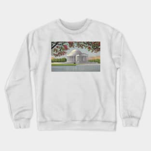 Postcard of the Jefferson Memorial, Washington, DC, 1950 Crewneck Sweatshirt